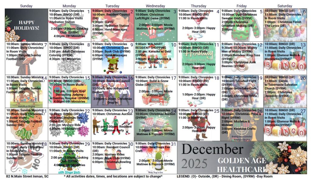 December 2025 Calendar
