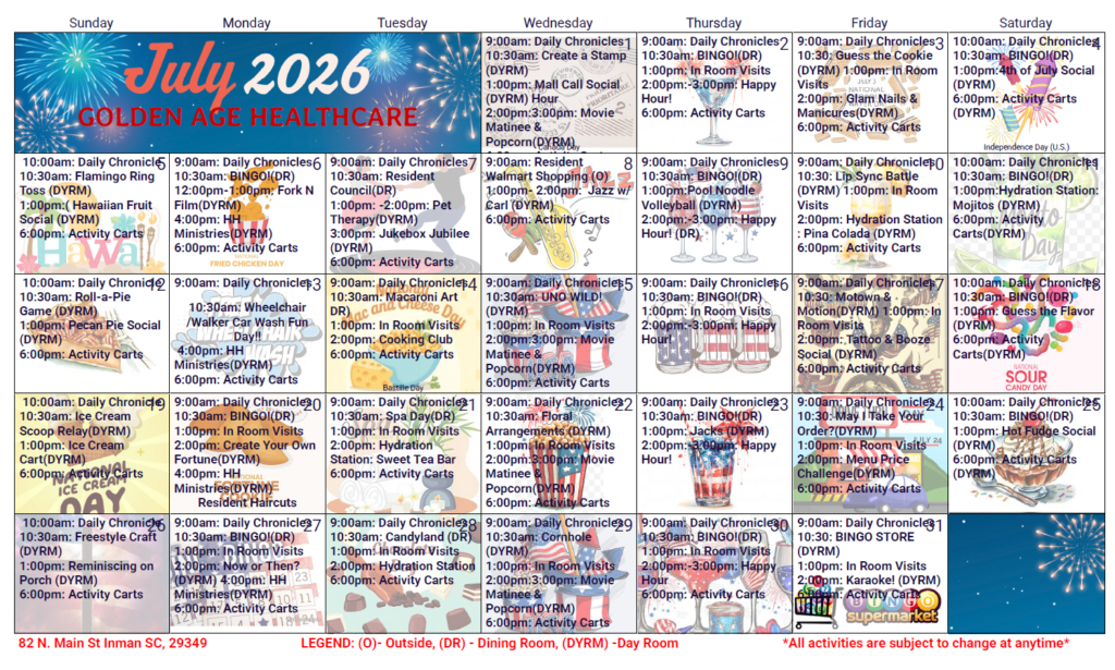 July 2026 Calendar